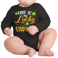 Surfing St Patricks Day T  Shirt Surfing This Is My Lucky Shirt St Pat Long Sleeve Baby Bodysuit | Artistshot