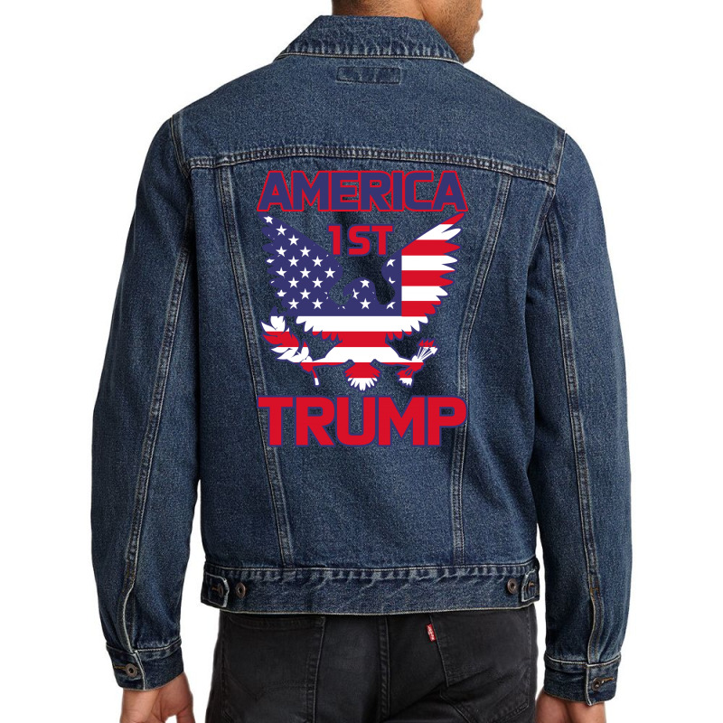 Trump America First Eagle Men Denim Jacket | Artistshot