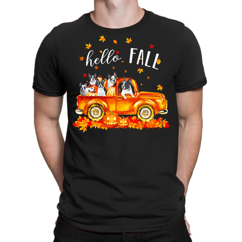 Hello Fall Frenchie In Car Autunm T  Shirt Frenchie Hello Fall   Frenc T-shirt | Artistshot