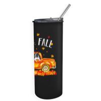 Hello Fall Frenchie In Car Autunm T  Shirt Frenchie Hello Fall   Frenc Skinny Tumbler | Artistshot