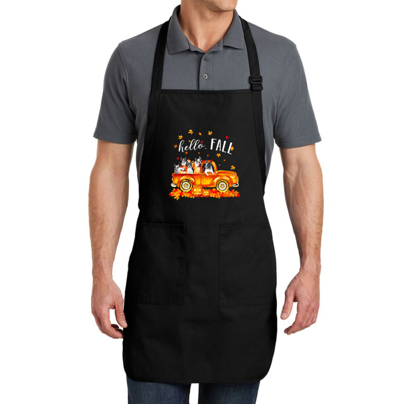 Hello Fall Frenchie In Car Autunm T  Shirt Frenchie Hello Fall   Frenc Full-length Apron | Artistshot