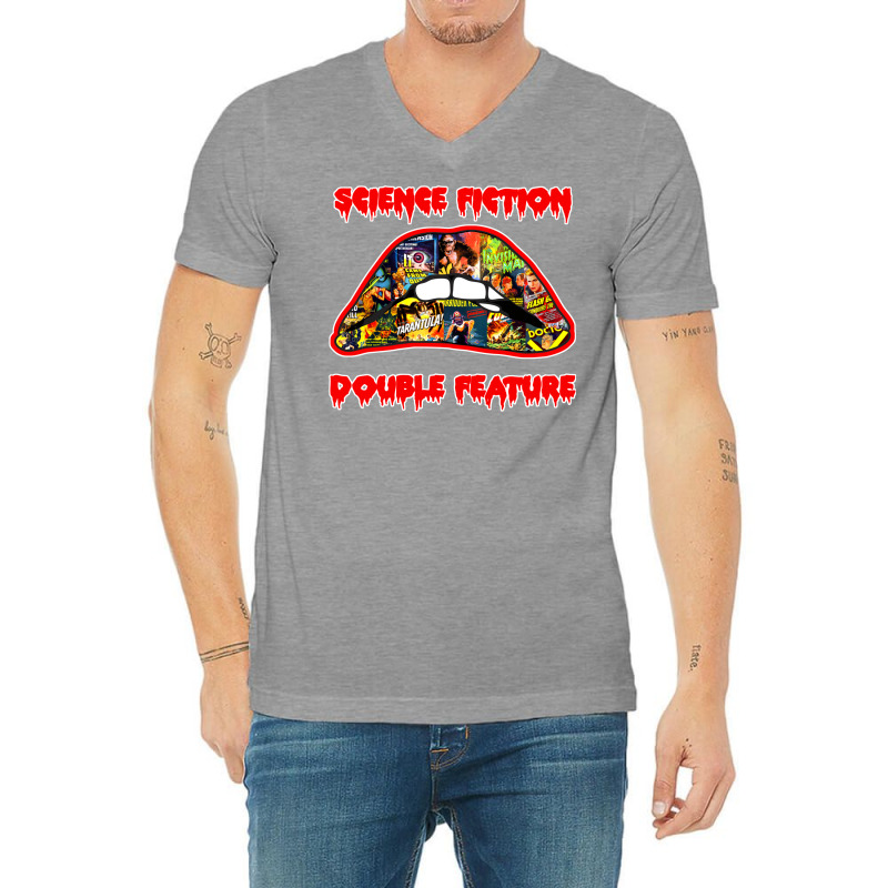 Science Fiction  Double Feature (lips! Lips!! Lips!!!) V-neck Tee | Artistshot