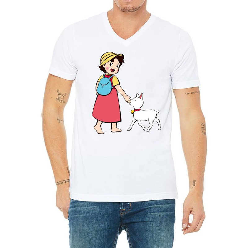 Heidi And Litle Goat V-neck Tee | Artistshot