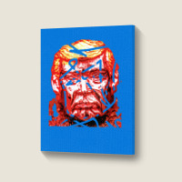 Trump Head Red Haywire Portrait Canvas Print | Artistshot