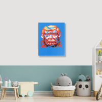 Trump Head Red Haywire Portrait Canvas Print | Artistshot