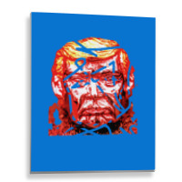 Trump Head Red Haywire Metal Print Vertical | Artistshot