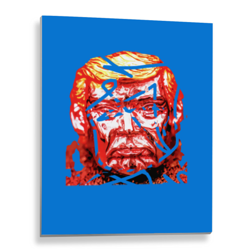 Trump Head Red Haywire Metal Print Vertical | Artistshot