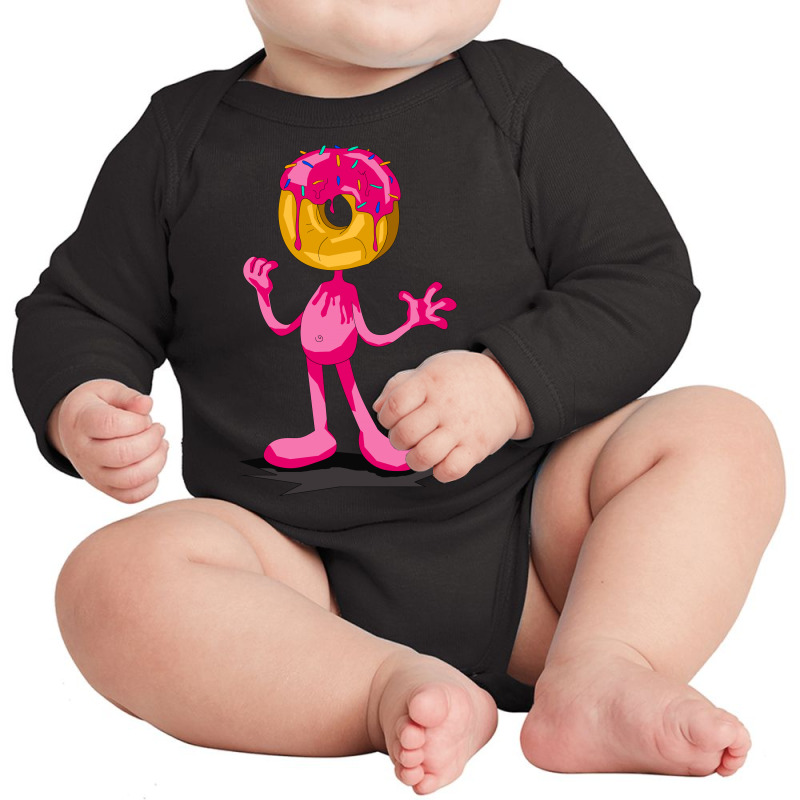 Donut Man Long Sleeve Baby Bodysuit by mysticalbrain | Artistshot