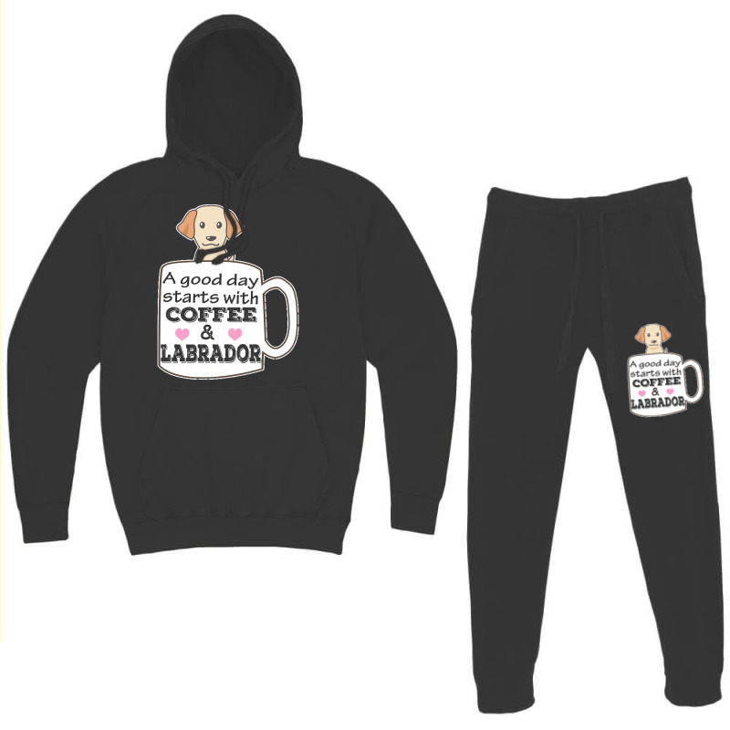 Labrador T Shirta Good Day Starts With Coffee And Labrador, Cute Labra Hoodie & Jogger Set | Artistshot