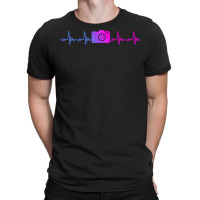 Photographer T  Shirt Camera Photography Heartbeat For Photographers T T-shirt | Artistshot