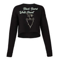 Black Beard White Heart2 Cropped Sweater | Artistshot