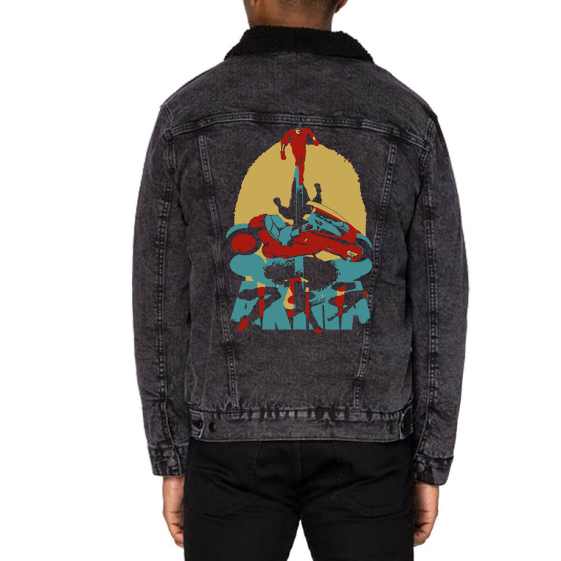 Akira Retro Vintage 1 Unisex Sherpa-lined Denim Jacket | Artistshot