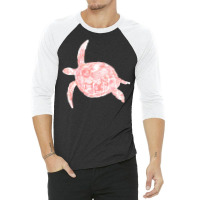 Sea Turtle Watercolor Xmas 3/4 Sleeve Shirt | Artistshot