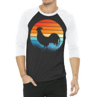 Sunset Rooster T  Shirt Sunset Rooster Gift Ideas T  Shirt 3/4 Sleeve Shirt | Artistshot