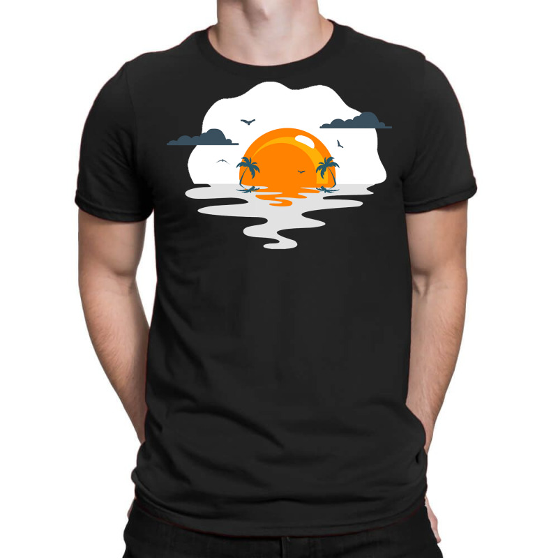 Sunset T  Shirt Sunset As Fried Egg Illustration T  Shirt T-shirt | Artistshot