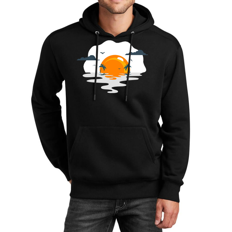 Sunset T  Shirt Sunset As Fried Egg Illustration T  Shirt Unisex Hoodie | Artistshot