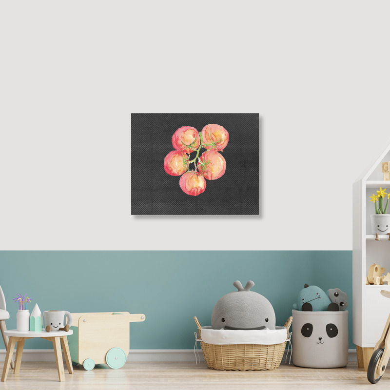 Tomato Wall Watercolor Landscape Canvas Print | Artistshot