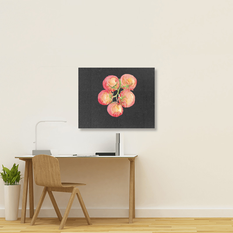 Tomato Wall Watercolor Landscape Canvas Print | Artistshot