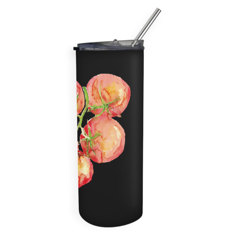 Tomato Wall Watercolor Skinny Tumbler | Artistshot