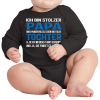 Ich Bin Stolzer Papa Geburtstagsgeschenk Für Männer Lustiger T Shirt Long Sleeve Baby Bodysuit | Artistshot