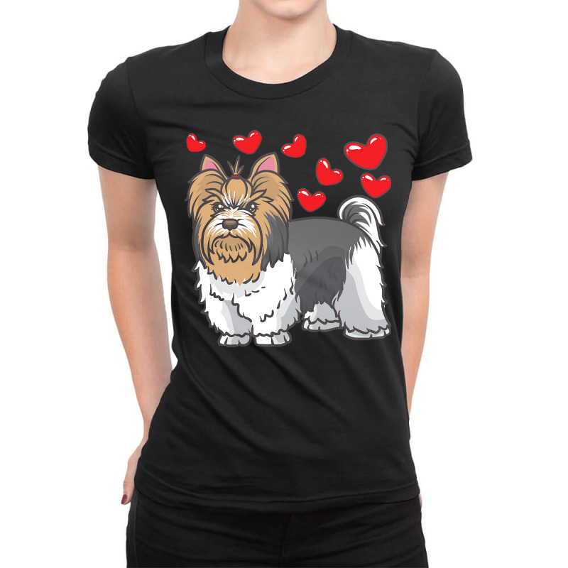 Dog Lover T  Shirt Biewer Yorkshire Terrier Dogs T  Shirt Ladies Fitted T-Shirt by alfred65565 | Artistshot