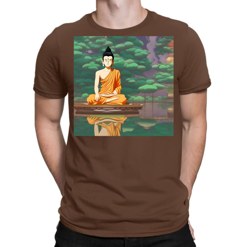 Cartoon Buddha Statue Art T-shirt | Artistshot