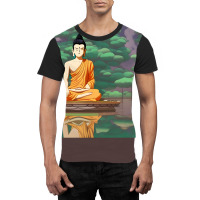 Cartoon Buddha Statue Art Graphic T-shirt | Artistshot