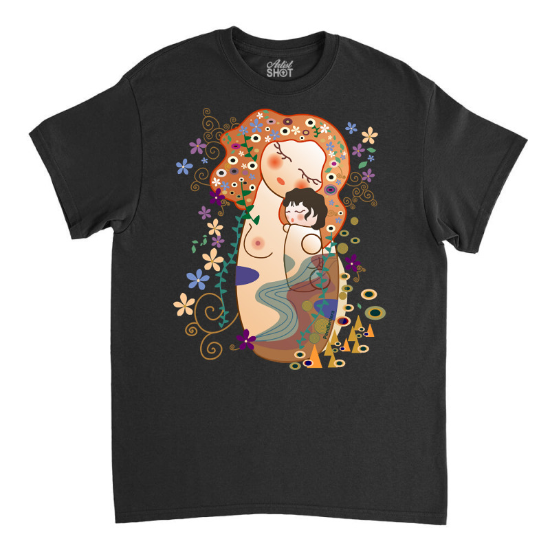 Trending Kokeshis Mother And Child Of Klimt Classic T-shirt | Artistshot