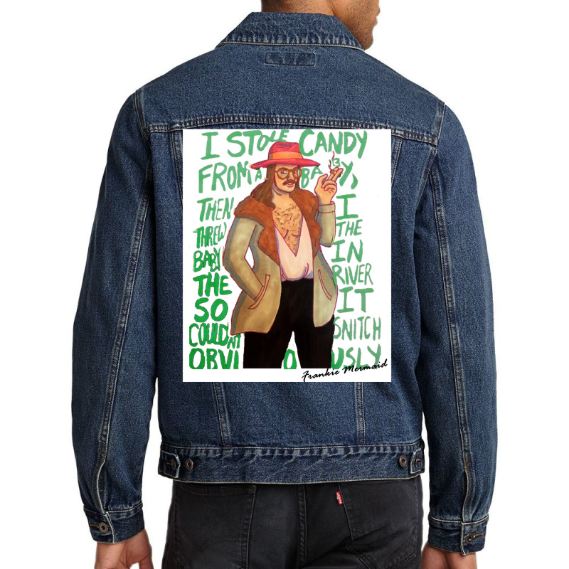 Frankie Mermaid Velocipastor Men Denim Jacket by jepaceylqnb | Artistshot