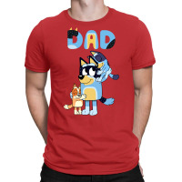 Dad Playing Son And Daughter Art T-shirt | Artistshot