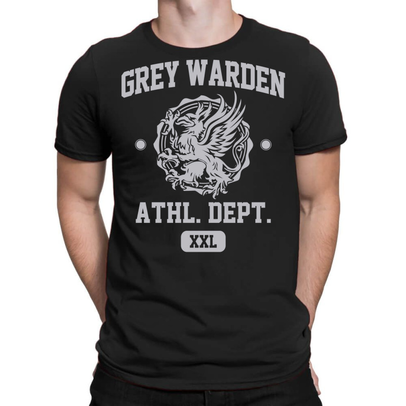 Grey Warden Athletic Department  Dragon Age Gym Shirt Style  Silver Pr T-Shirt by borlapleenazr | Artistshot