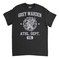 Grey Warden Athletic Department  Dragon Age Gym Shirt Style  Silver Pr Classic T-shirt | Artistshot