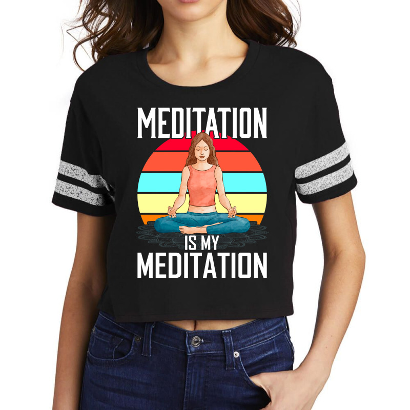 Trending Yoga Meditation Namaste Yogi Spiritual Meditate-yckqh Scorecard Crop Tee by greggjvandervor | Artistshot