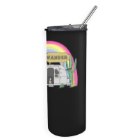 Trending Retro 70s Airstream Rainbow Desert Wander Travel Skinny Tumbler | Artistshot