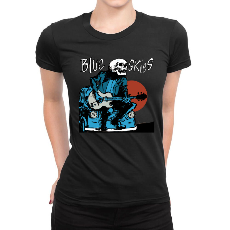 Blue Skies Tim Timebomb Ladies Fitted T-Shirt by LindaMarisa | Artistshot