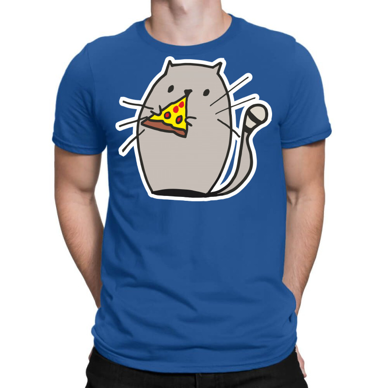 Cat eating pizza outlet shirt