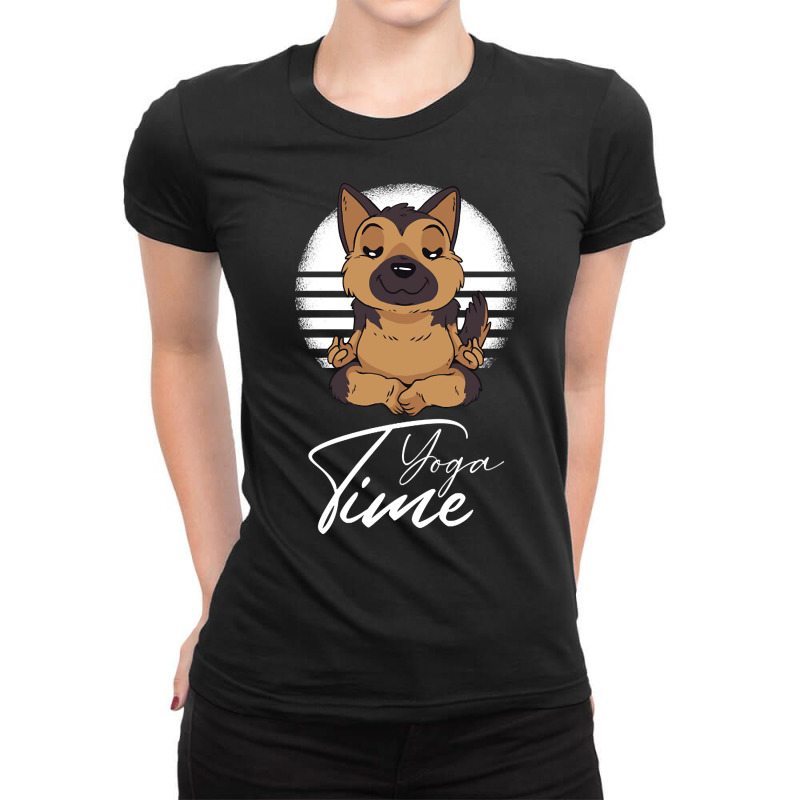 Trending Zen Dogs Love Yoga-f3isz Ladies Fitted T-Shirt by greggjvandervor | Artistshot