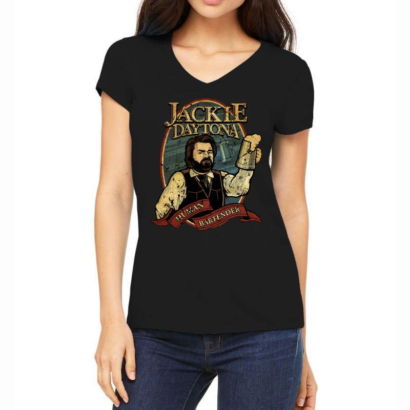 Trending What We Do In The Shadows Jackie Daytona Beer Gift For Fan Women's V-Neck T-Shirt by Berrios Crisp | Artistshot