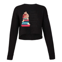 Hot Trend I Just Really Love Reading Books And Cats Cropped Sweater | Artistshot