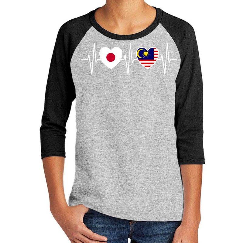 Japan And Malaysia Malaysian Flag Flags T Shirt Youth 3/4 Sleeve by casimircorjki0 | Artistshot