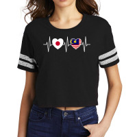 Japan And Malaysia Malaysian Flag Flags T Shirt Scorecard Crop Tee | Artistshot