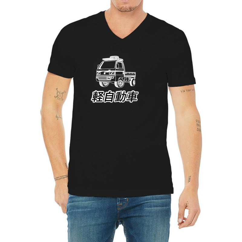 Kei Truck Mini Truck Japanese Letter Premium T Shirt V-Neck Tee by omano | Artistshot