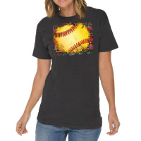 Sports Softball Background Vintage T-shirt | Artistshot