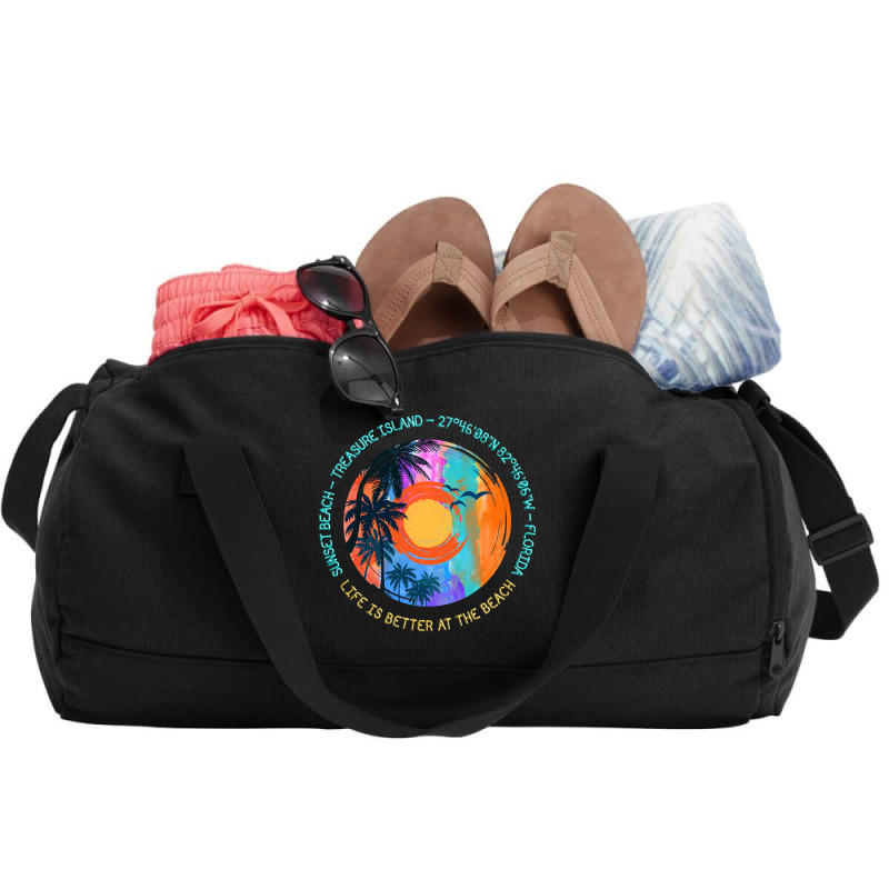 Hot Trend Sunset Beach, Treasure Island, Pinellas County, Florida Duffel Bag | Artistshot