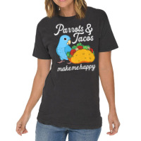 Parrots & Tacos I Kawaii Food I Blue Parrotlet Vintage T-shirt | Artistshot