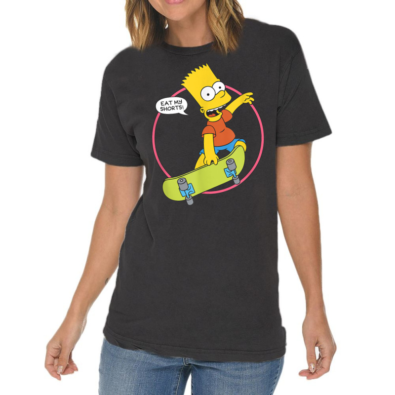 The Simpsons Bart Simpson Eat My Shorts T Shirt Vintage T-Shirt by mauthe | Artistshot