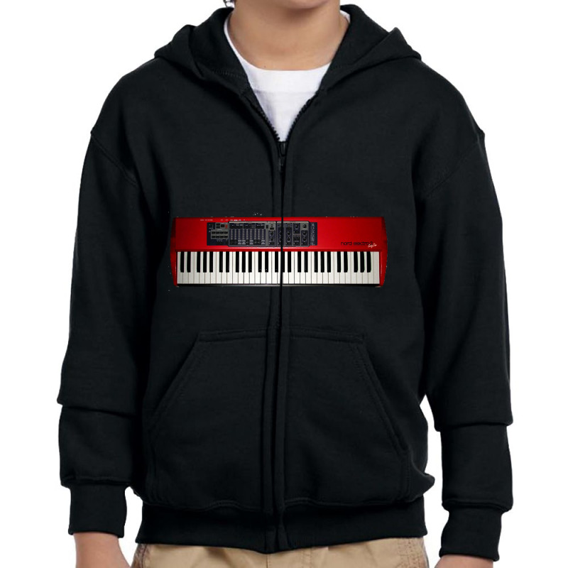 Trending Electric Piano Geek Youth Zipper Hoodie | Artistshot