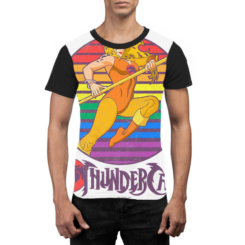 Thundercats Cheetara Rainbow Sunset Poster Premium T Shirt Graphic T-shirt by javauxswar | Artistshot