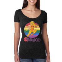 Thundercats Cheetara Rainbow Sunset Poster Premium T Shirt Women's Triblend Scoop T-shirt | Artistshot