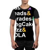 Mardi Gras Masks Beads Parades Kingcake Jazz Nola T Shirt Graphic T-shirt | Artistshot